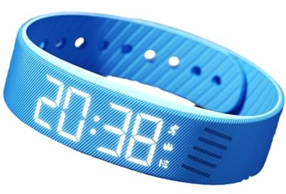 OOLA.DETAL Fitsleeps Alarm Clock Watch, Wearable Quiet Vibrating Alarms Wristband, Waterproof Rechargeable Vibrating