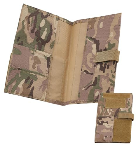 OLYCRAFT Taktische Buchhüllen für 14x20cm Bücher Tarnfarben Buchschutz Hülle Journal Notizbuch Einband Taktische Feldnotizbuch Hülle für Arbeiten Unterwegs Reisen Büro Schutz Notizbuch 15x22cm