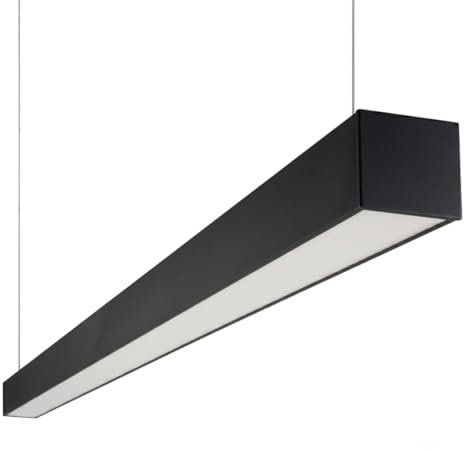 LUXULA LED Pendelleuchte Büro Schwarz 120cm, 40W 4800lm, CCT