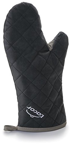 Lacor - 60070 - Guante Cocina Retardante Llama de Tela 36cm- Negro