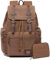 KAUKKO Vintage Rucksäcke, Canvas Laptop Rucksack Damen Herren Schulrucksack Daypack Stylisch Backpack für Outdoor Wanderreise Camping mit Großer Kapazität (Khaki 702-1)