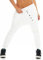 Malito – Jogginhose Damen Baggy aus Baumwolle – Sweathose mit elastischem Bund – Bequeme Low-Waist Haremshose Damen zum Tanzen & Alltag – Sweatpants Frauen Pumphose 8023 (Weiß)