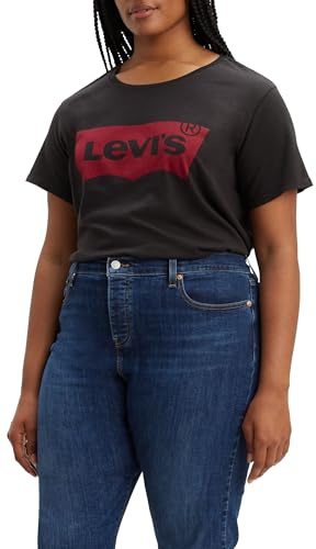 Levi's Damen Plus Size Perfect Tee T-Shirt, Stonewashed Black, 2XL