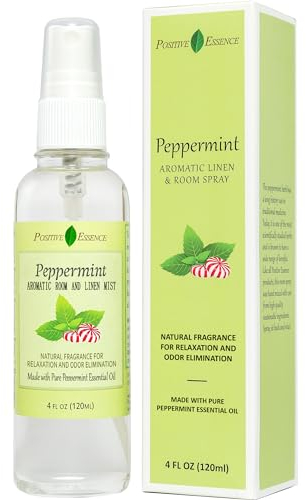 Pfefferminze Raumduft und Kissenspray, hergestellt aus reinem ätherischen Pfefferminzöl, 100% natürliches Duftspray, entspannender Raumspray, Schlafspray, Lufterfrischer (120 mL)