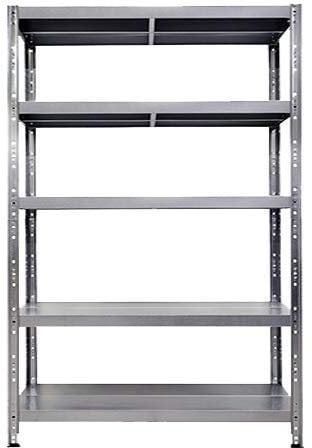 Scaffalatura metallica Maciste - ALTA PORTATA - scaffale in metallo Zincato - 5 Ripiani- Portata 1.300 Kg (120x40x195h)