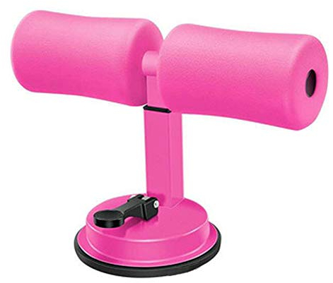 ZoneYan Tragbare Sit-Up-Bar, Multifunktionale Verstellbare Sit-Up-Stange, Sit Up Assistent, Saug Sit Up, Sit-Up Hilfen, Haushalts-Fitnessgeräte für Bauchmuskel-Trainingsgeräte (pink)