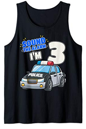 Kinder-Polizeiauto 3 Trikot 3 Jahre alt Polizist Offizier Tank Top