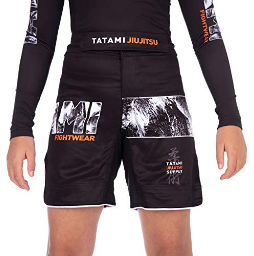 Tatami Fightwear Tropic Black Grappling Kids Shorts Unisex Kinder Kurze Hose Boxen BJJ Fitness Sportkleidung