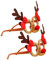 Holibanna 2Pcs Neuheit Weihnachtsbrille Rahmen Weihnachten Sonnenbrille Party Dekoration Kostüm Brille für Urlaub Party Gefälligkeiten (Geweih)