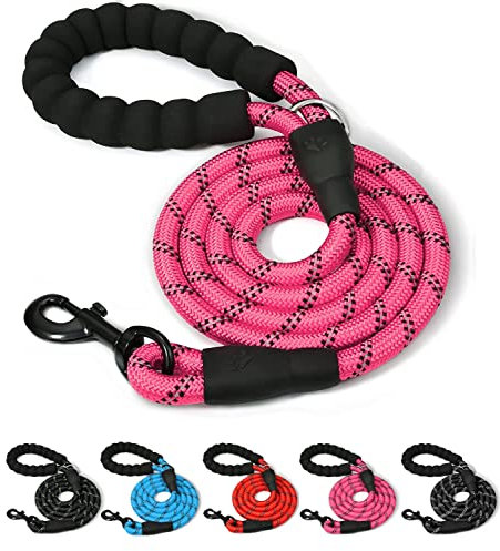 ARTISTRY ITALIAN 5 FT Dog Lead for Large, Medium & Small Dogs | Reflective, Comfortable Handle, Multi Colors, Soft Padded, Indoor & Outdoor Use