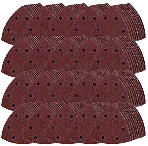 Dreieckige Schleifscheiben, 90 mm, Klett-Rückseite, gemischte Körnung, 1000 Stück