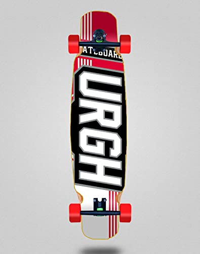 Urgh Skateboard Longboard Komplett Mix Bamboo 46x9 Tone Red White