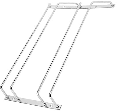 V3VOGUE 1/2/3 Reihe Hängender Stielgläserregal, An Der Wand Weinglashalter Mit Schrauben, 40cm 50cm 60cm Weinglashalterung Unter Schrank, Für Hausbar, Küche, Bar, Pub, Restaurant
