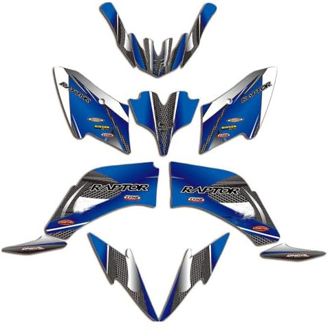ENARUI Dekor Aufkleber Decals Graphics für Yamaha Raptor 250 125 Alle Jahre und Kostenlose Individuelle Nummer