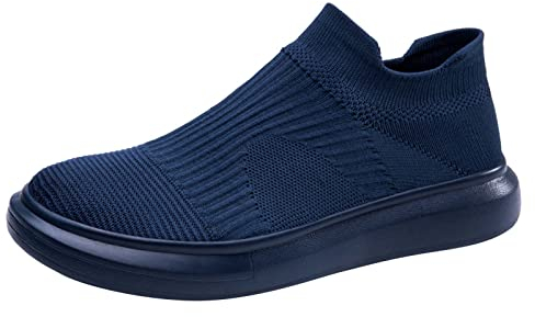 NOAGENJT stivali uomo stivali da pesca uomo alti scarpe uomo sneakers stivali uomo pelle marrone 2023 sneakers bambina estive Blu-1 16.99