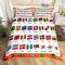 MORTRA Bettwäsche 135x200 Flagge Winter Weiche GebüRstet Mikrofaser Bettzeug Set 3D Flagge Bettbezug 135x200 cm + 2 Kissenbezug 80x80 cm mit ReißVerschluss