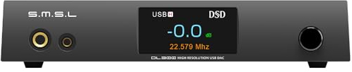 S.M.S.L DL300 Audio DAC mit Kopfhörerverstärker, AK4499EX+AK4191EQ Chip, PCM 32bit/768kHz DSD Native DSD512 XMOS XU-316,USB/Optisch/Koaxial/Bluetooth/I2S Eingang mit Fernbedienung