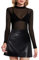 Kiiwah Mujer Camiseta Transparente Manga Larga Camiseta Negro Sexy Malla Top Elegante Camiseta Rejilla Slim Chic Blouses Sheer Clubwear Casual T-Shirt Pullover