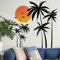 Wandtattoo Palme Baum Groß Boho Wandaufkleber Tropische Pflanzen Palme Wandsticker Wanddeko für Fenster Schlafzimmer Wohnzimmer TV Hintergrund,Schwarz
