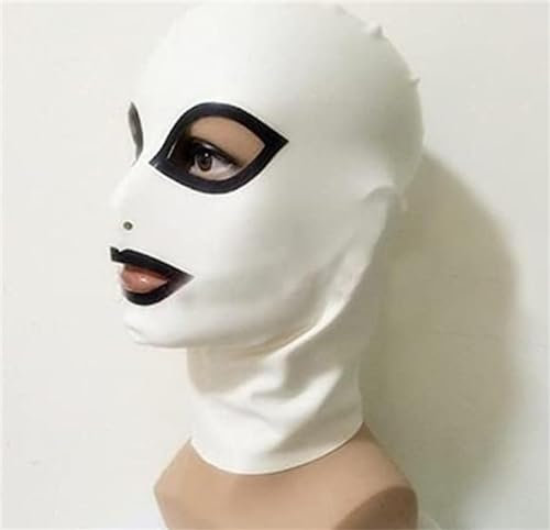 FIXCOR Extrem Fetisch Maske Erotik Latex Maske SM Sklave Bondage Maske Erotikspiele Sex Maske Lassen Atemlöcher Latex Vollmaske BDSM Sexspielzeug ReißVerschlussdesign für Maskerade Cosplay Maske