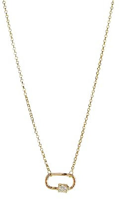 Minimalist Lock Ring Necklace - 14k Gold, Classic Pendant, Gold Necklace, Lock Pendant, Women Necklace