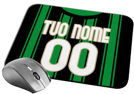 quickgadget Idea Regalo Tappetino Mouse Pad per Tifoso Sassuolo - Personalizzato con Nome e Numero - Perfetto per Ufficio e Gaming
