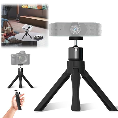 UVVRUR Mini trépied de table pour vidéoprojecteur avec vis 1/4 pour appareil photo, mini projecteur, webcam