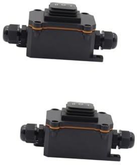 Yardenfun 2pcs Junction Box Gear Control Electrical Enclosure for Water Pump and Washer Compact Design Black Construction Silicone Seals Easy Installation