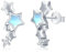 Stern ohrringe 925 Sterling Silber Climber Stern Ohrstecker für Damen Hypoallergen Ear Crawler Mondstein Shell Ohrringe Schmuck Muttertags Geschenke Halloween für Mädchen Kinder