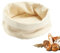 Westmark Brottasche Rund – Stoff-Brotkorb für Brot, Brötchen, Gebäck & Obst – Moderne Brotaufbewahrung aus Baumwolle – Hellbeige/Beige, ø 20 x 12 cm