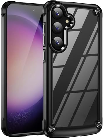 Wigento Stoßfeste Hülle für Samsung Galaxy S26 Plus 5G, TPU und Kunststoff, Linsenschutz, verstärkte Ecken, präzise Aussparungen Handyhülle (Schwarz)