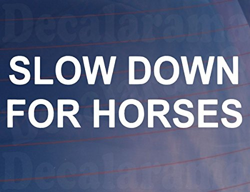 Car Sticker Slow Down for Horses | Fun, Cute, Novelty, Van Window Bumper Boot Door Decal, Present