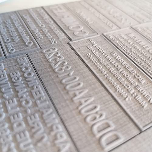Textplatte für Trodat Metal Line 5204 - Selbstklebende Ersatztextplatte 6 zeilen -56 x 26 mm - Anpassbarer Abdruck des Stempels mit Gummidruck