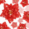 24 Stück Funkeln Weihnachtsstern Künstliche Weihnachten Blumen Weihnachtsstern Dekorationen Hochzeit Weihnachtsbaum Ornamente, 3/4/ 6 Zoll (Rot)