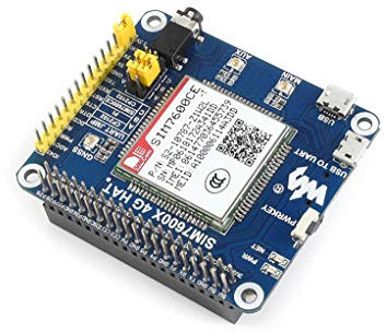 Waveshare 4G/3G/2G/GSM/GPRS/GNSS HAT for Raspberry Pi/Jetson Nano Based SIM7600G-H Support LTE CAT4 for Dial-up, Phone Call, SMS, MMS, Mail, TCP, UDP, DTMF, HTTP, FTP Global Position