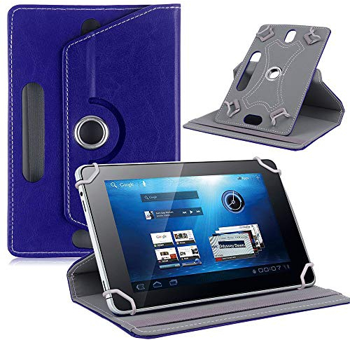 AKNICI 360 Grad Drehung 10,1 Zoll Universal Tablet Hülle für Vankyo MatrixPad Z4/CHUWI Hi10 X/ALLDOCUBE iPlay10 Pro M5XS/TECLAST M30 T20 M20 A10S/HAOQIN H10/BQ Aquaris M10/Odys Titan 10/ACEPAD - Blau