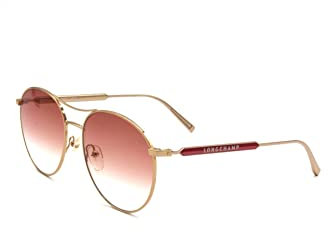 Longchamp LO134S 770 Rose Gold Sunglasses Woman Metallo, Butterfly, 58