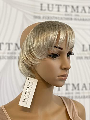 LUTTMANN® SECRET HAIR COLLECTION - Model: SHORT STYLE - Haarteil bei Chemotherapie tragbar unter der Mütze statt Perücke (light-grey)