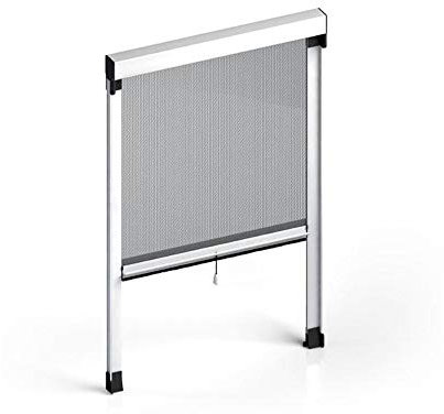 ZANZARIERA A RULLOFLASH CON FRIZIONE INSETTI PORTE FINESTRE 100X160 MARRONE