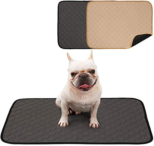 BePetMia Alfombras Lavables y Superabsorbentes, Pee Pad Sanitarias Reutilizables para Jaulas, Cama, Vehiculos, Soluciones para Cachorros y Perros Que Padecen Incontinencia (L: 100x67cm, Beige)