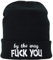 EXPRESS-STICKEREI Lustige Strickmütze - Warme Wintermütze mit Spruch by The Way... Fuck You - Beanie für Damen und Herren - Unisex Wollmütze - Haube mit Spruch