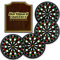 IgnatGames Darts-Getränke-Untersetzer - Set aus 4 runden Gummi-Untersetzern mit Dartscheibenmotiv & schickem Karton – Rutschfestes Untersetzer-Set perfekt für Zuhause und Bars