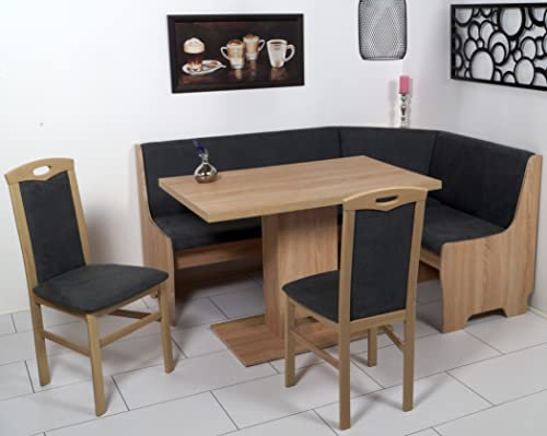 Stolebaenk Bakersfield Eckbankgruppe, Holzwerkstoff, Sonoma, ca. L 166 x B 126 x H 84 cm