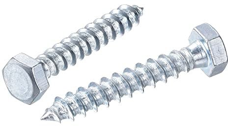 sourcing map Sechskantschrauben, M8 x 60 mm, Karbonstahl, verzinkt, Vollgewinde, selbstschneidende Schrauben für Holzschrauben, 25 Stück