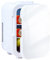 CLIPOP Portable Mini Fridge for Bedroom Quiet 10L Camping Fridge, 15 Cans Small Car Fridge Refrigerator, AC+DC Power Drink Cooler for Dorm, Travel, Office, Skin Care, Makeup (White)