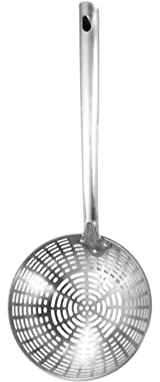 Cabilock Schaumlöffel Edelstahl Abseihlöffel mit Griff Schaumkelle Siebkelle Abtropfkelle Seiher Küchensieb Skimmer Löffel Schlitz Löffel Schöpflöffel Küchenhelfer für Zuhause Küche Kochen