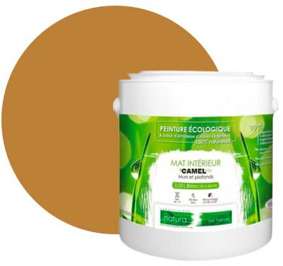BOX DECO COULEURS Peinture murale naturelle écologique aspect mat intérieur Natura - 2,5L, Camel