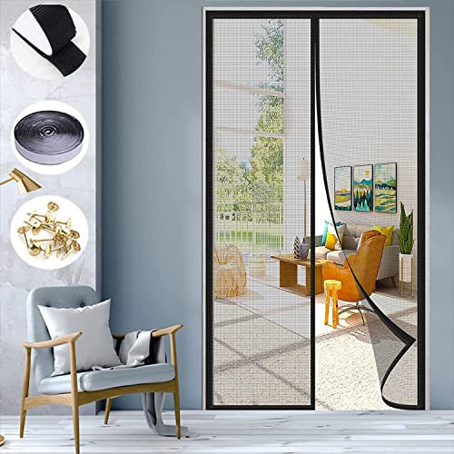 KZhanmy Zanzariere Magnetiche per Porte Finestre,La Porta dello Schermo A Mosca Magnetica Chiusa Automatica può Essere Utilizzata per Porte Esterne, Porte del Balcone