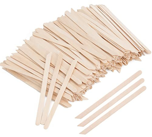 1200 Stück Holzwachs-Stäbchen kleine Wachs-Applikator-Stäbchen für Haarentfernung und glatte Haut – schräg & rund
