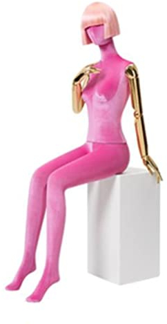 Schneiderpuppe Weibliche Schaufensterpuppe, abnehmbare Ganzkörper-Kleiderform, drehbarer Kopf und Arme, Verstellbarer Schaufensterpuppenständer for Bekleidungsgeschäfte, 2 Stile (Color : Pink, Size